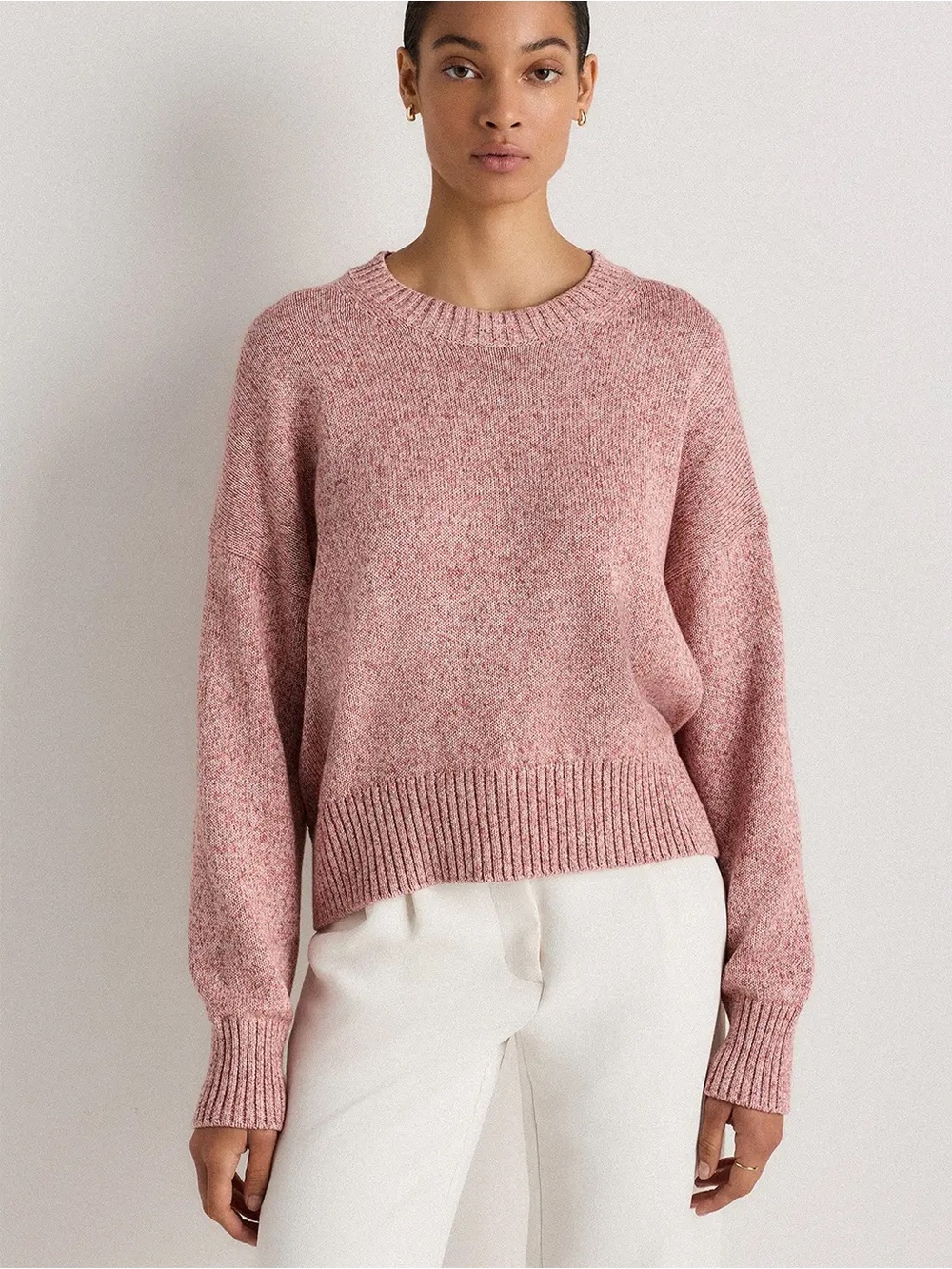 Quince 100% Organic Cotton Boyfriend Crew Sweater